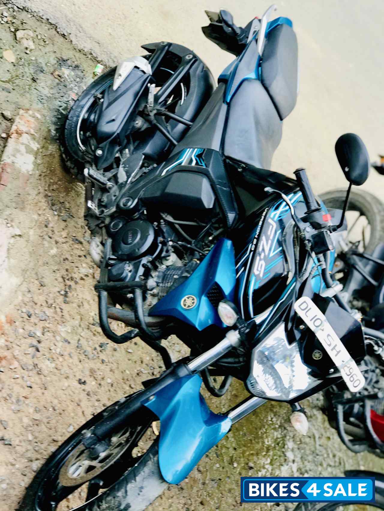 Black Blue Yamaha FZ-S FI V2