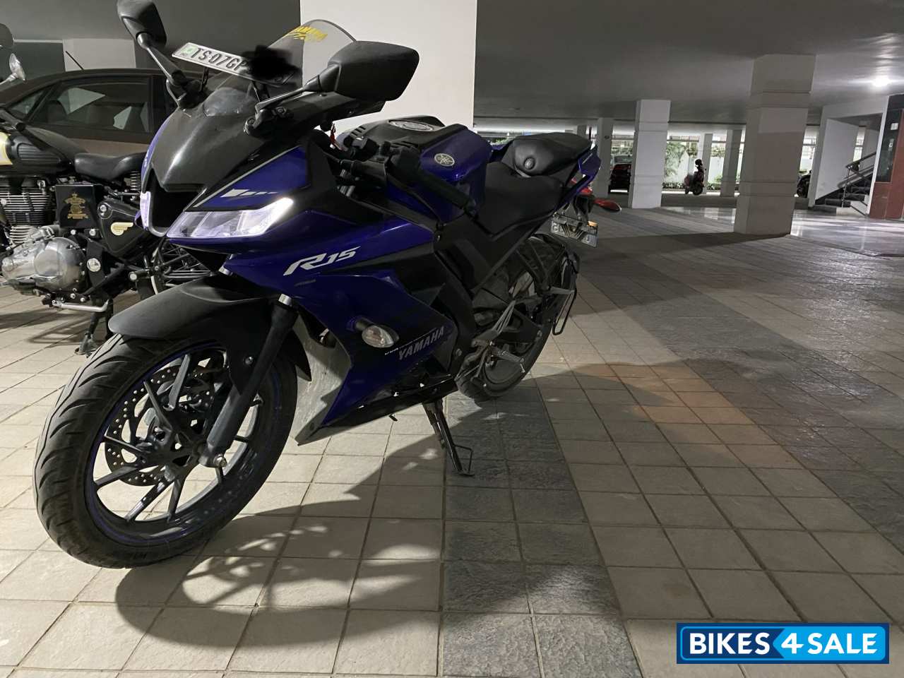 Blue Yamaha YZF R15 V3