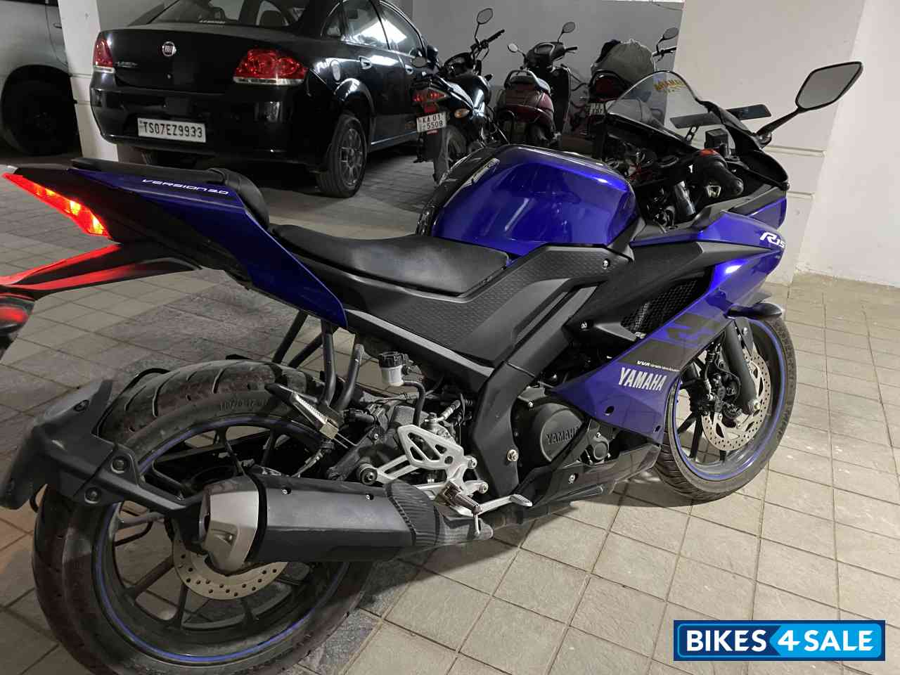 Blue Yamaha YZF R15 V3