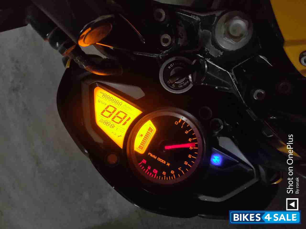 Yellow Bajaj Pulsar 200 NS