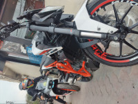 White And Orange KTM Duke 250