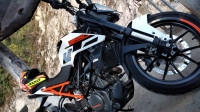 White And Orange KTM Duke 250