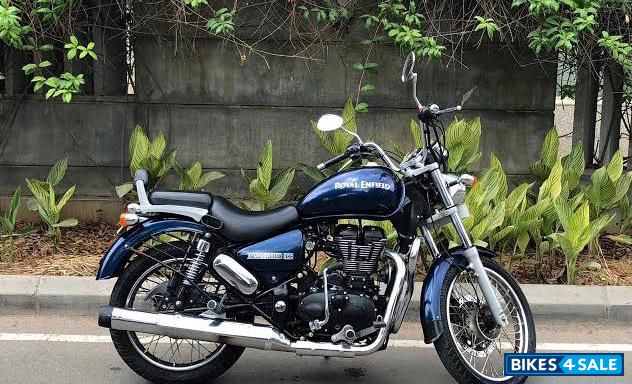 Blue Royal Enfield Thunderbird 500