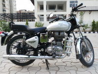 Silver Royal Enfield Bullet Electra