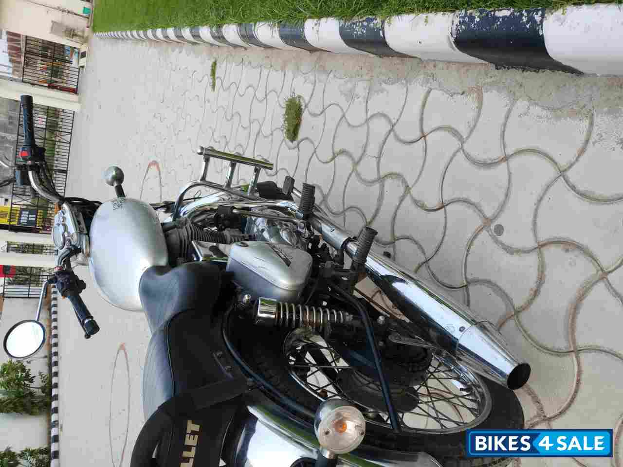 Silver Royal Enfield Bullet Electra