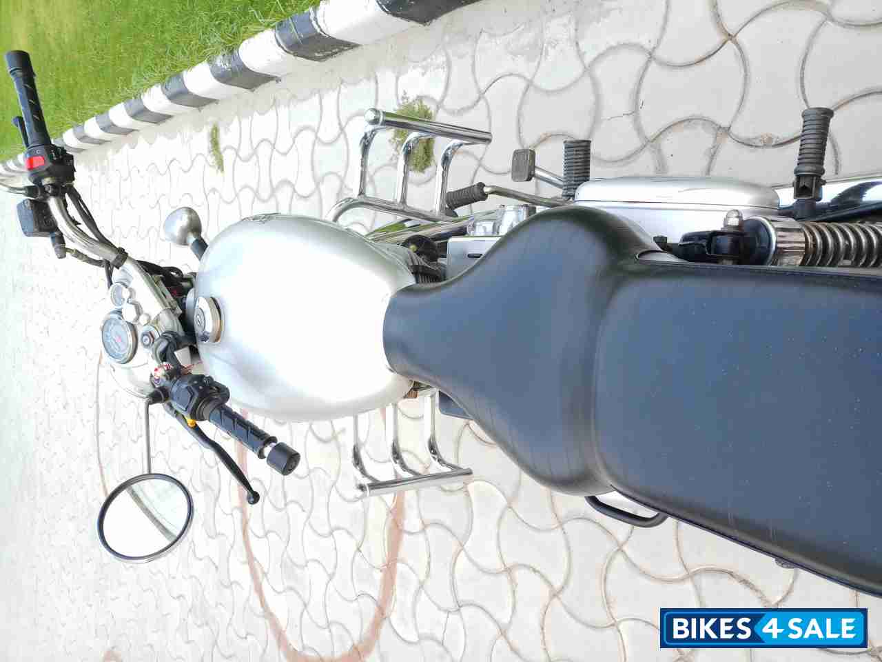 Silver Royal Enfield Bullet Electra