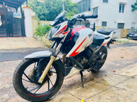 White-red TVS Apache RTR 200 4V
