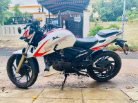 White-red TVS Apache RTR 200 4V