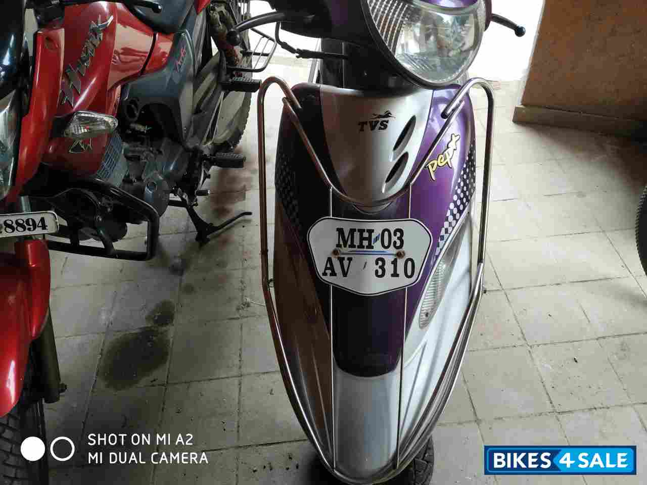 Purple TVS Scooty Pep Plus
