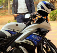 White And Blue Yamaha YZF R15 S