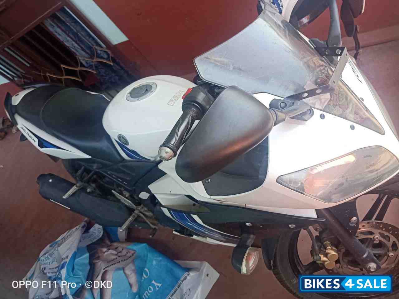 White And Blue Yamaha YZF R15 S