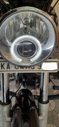 Matte-black Royal Enfield Thunderbird 500