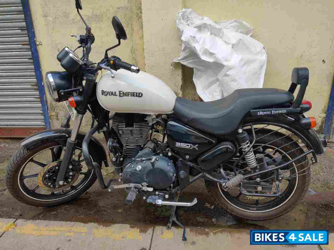 Whimsical White Royal Enfield Thunderbird X 350