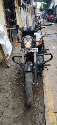 Whimsical White Royal Enfield Thunderbird X 350