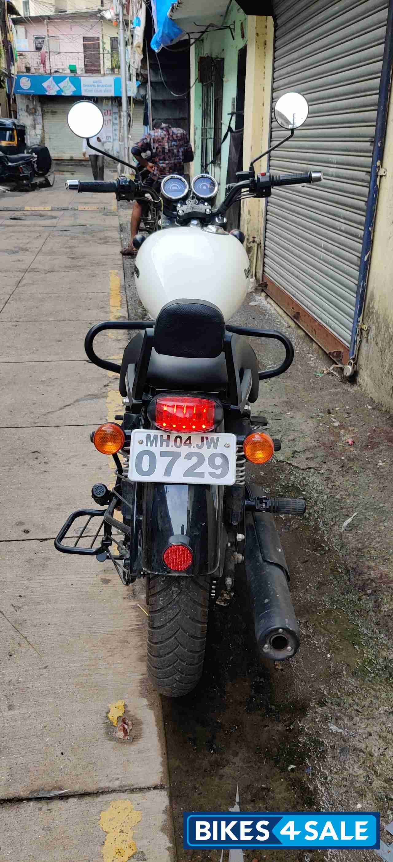 Whimsical White Royal Enfield Thunderbird X 350