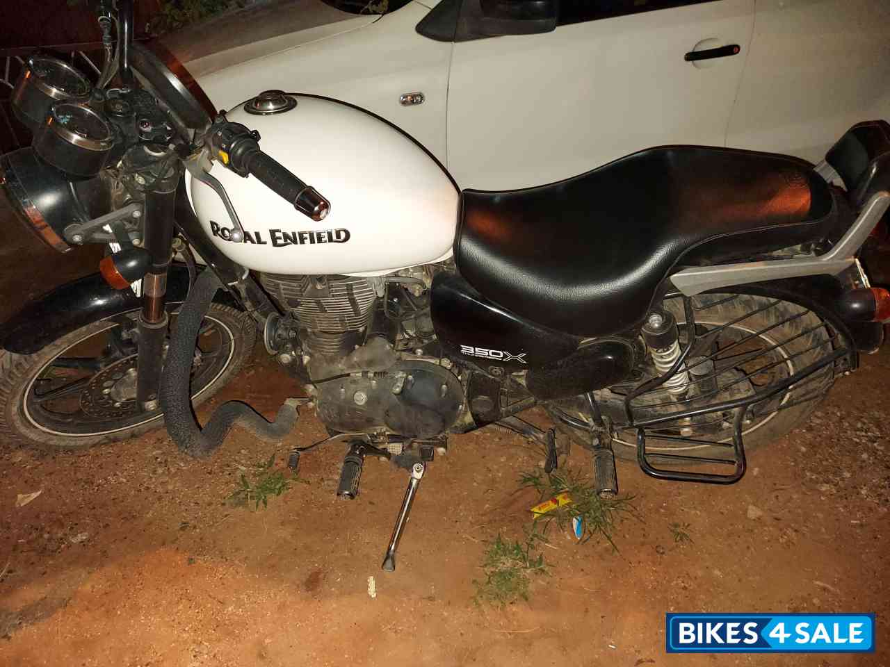 Whimsical White Royal Enfield Thunderbird X 350