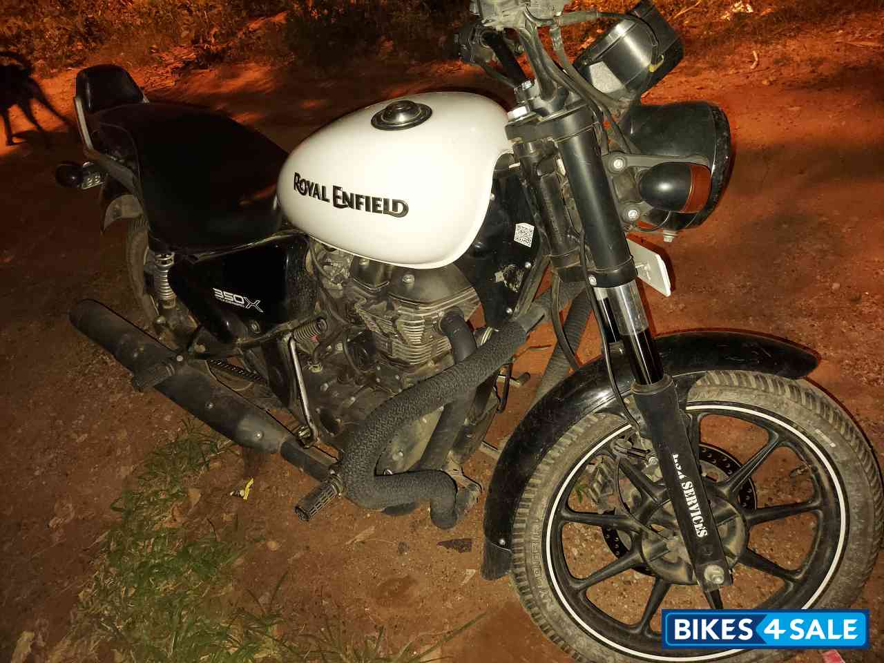 Whimsical White Royal Enfield Thunderbird X 350