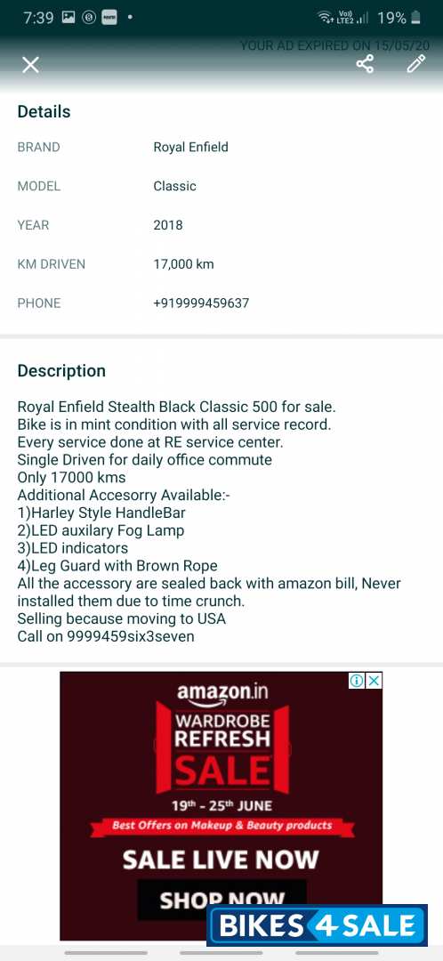 Royal Enfield Classic Stealth Black