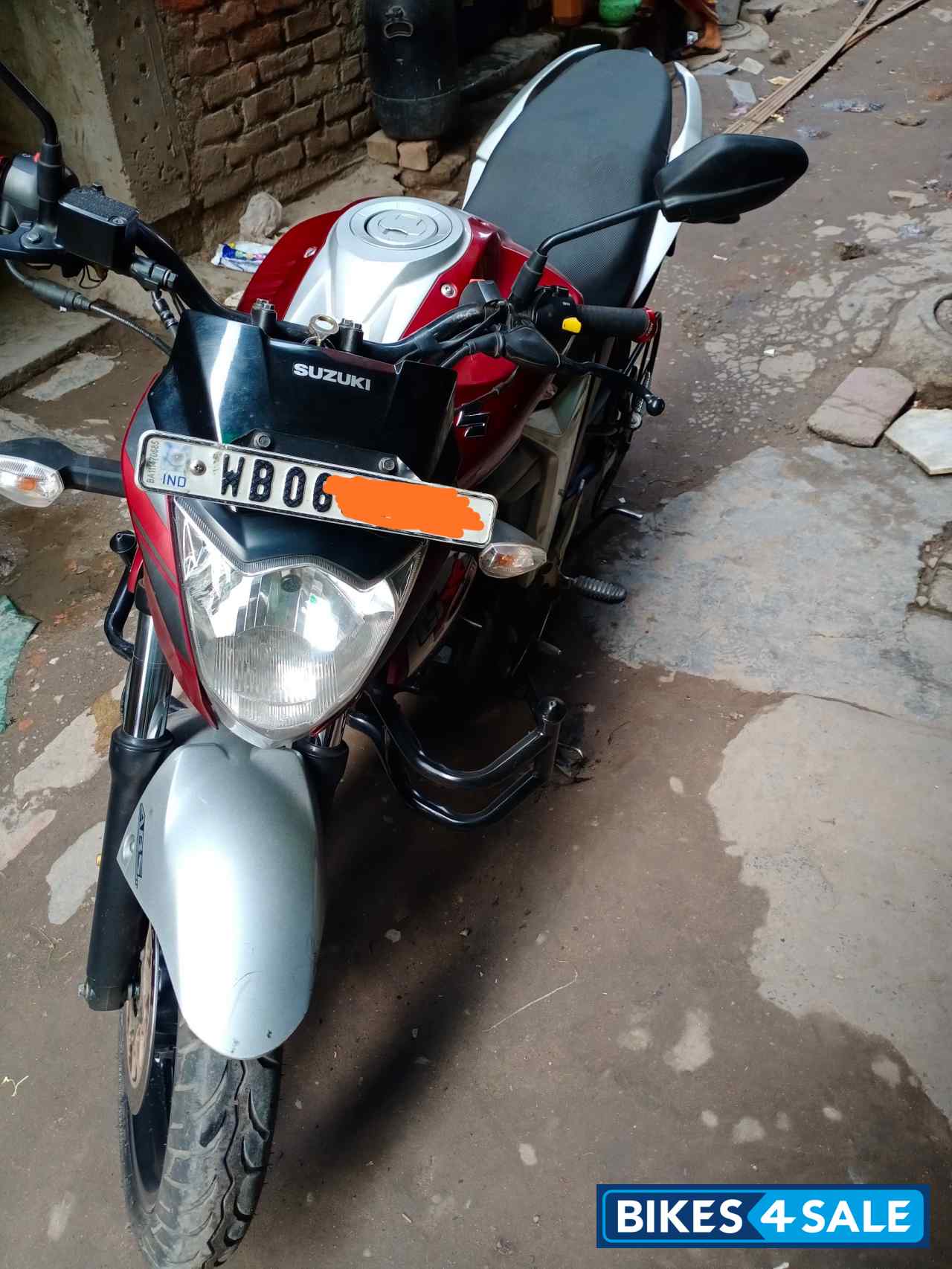 Red And Gray Suzuki Gixxer ABS