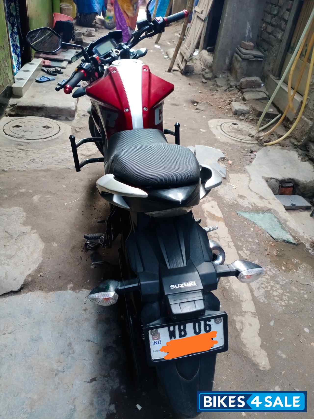 Red And Gray Suzuki Gixxer ABS