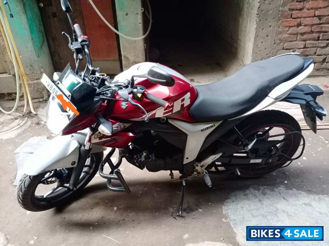 Red And Gray Suzuki Gixxer ABS