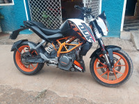 White And Orange KTM Duke 390