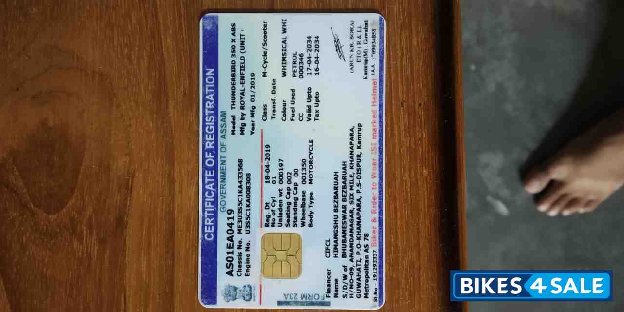 White Black Royal Enfield Thunderbird X 350