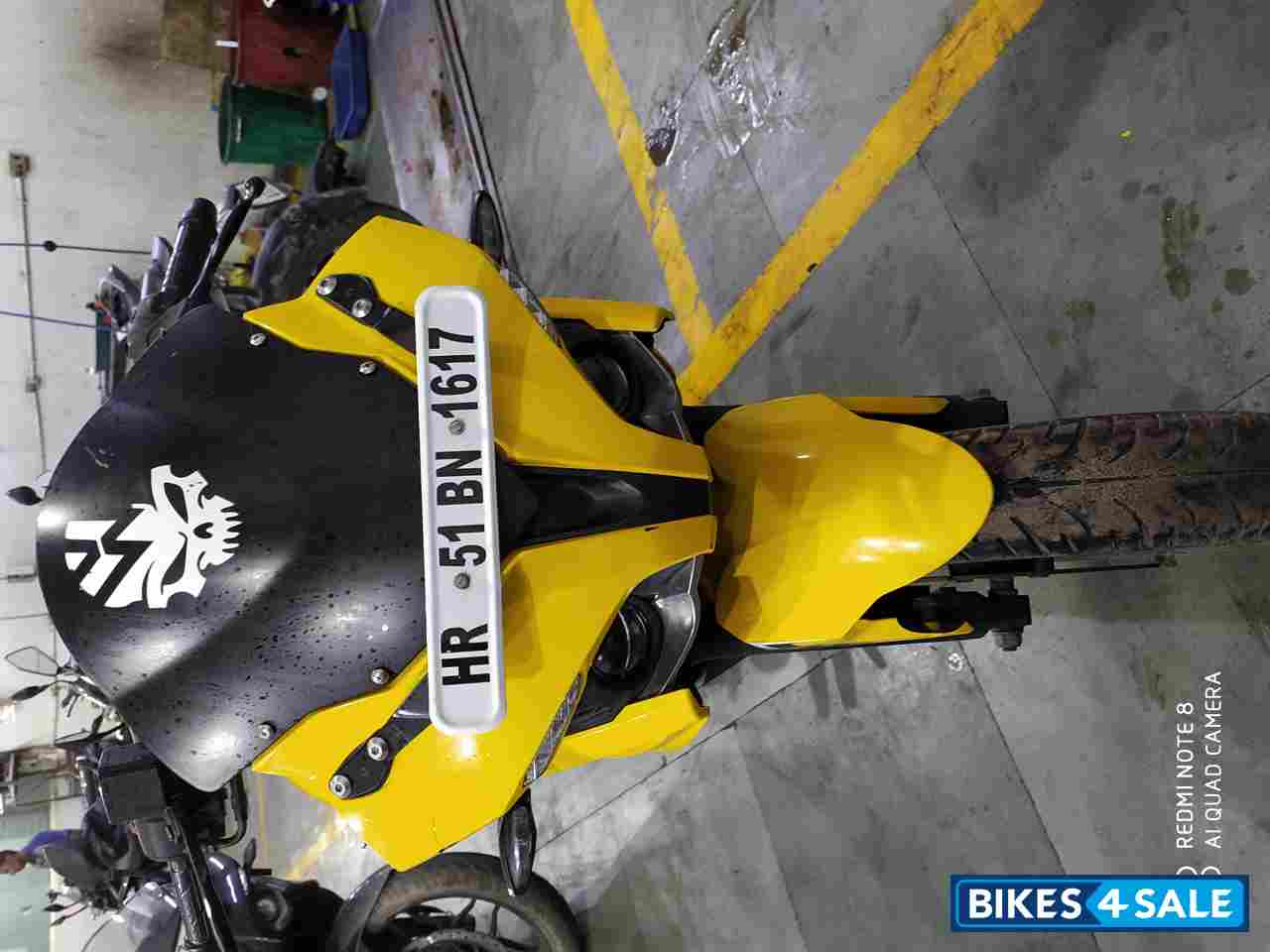 Yellow Bajaj Pulsar RS 200