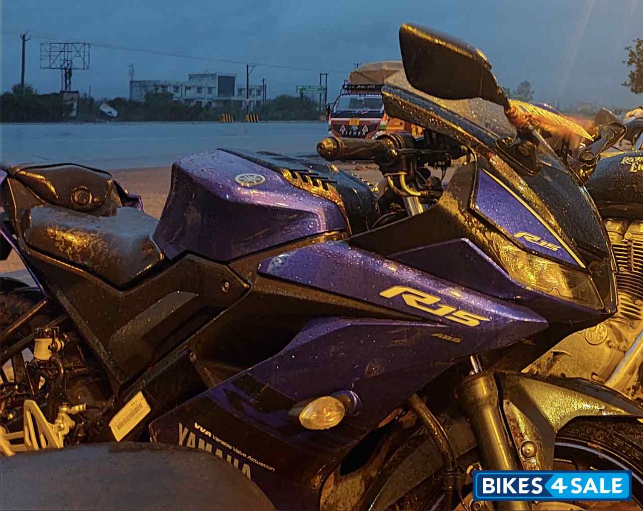Blue Yamaha YZF R15 V3