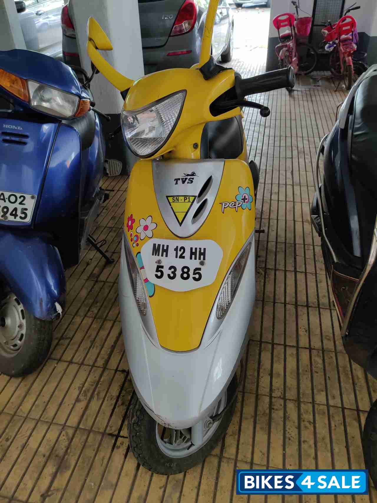 Yellow TVS Scooty Pep Plus