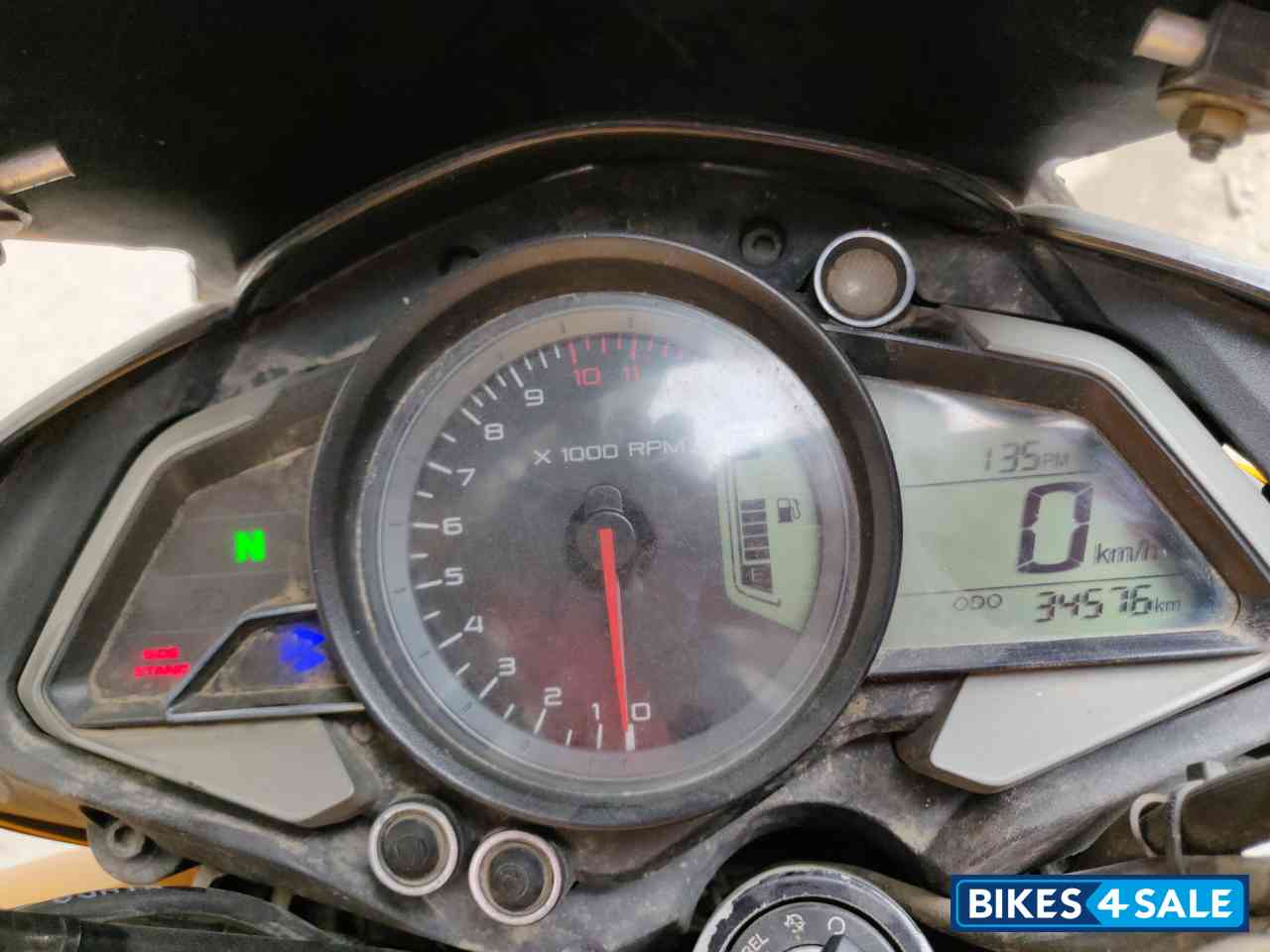 Yellow Bajaj Pulsar 200 NS