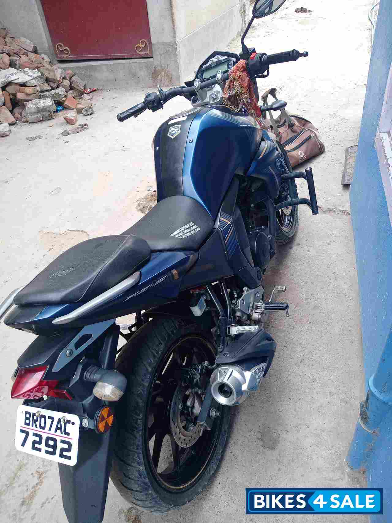 Blue Yamaha FZ-S