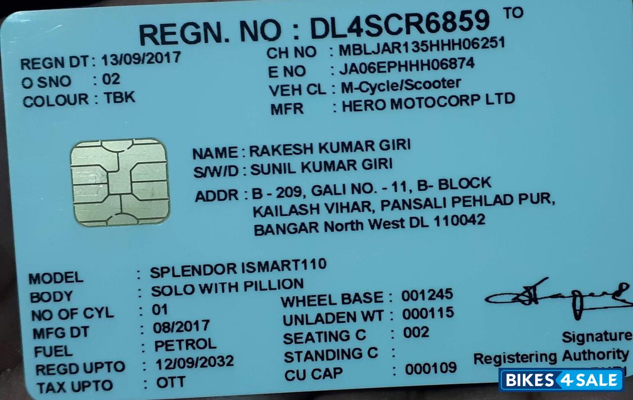 hero splendor ismart 2017 model