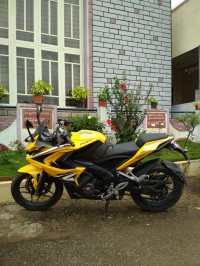 Yellow Bajaj Pulsar RS 200 ABS