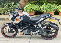 White With Graphic Decals KTM Duke 200