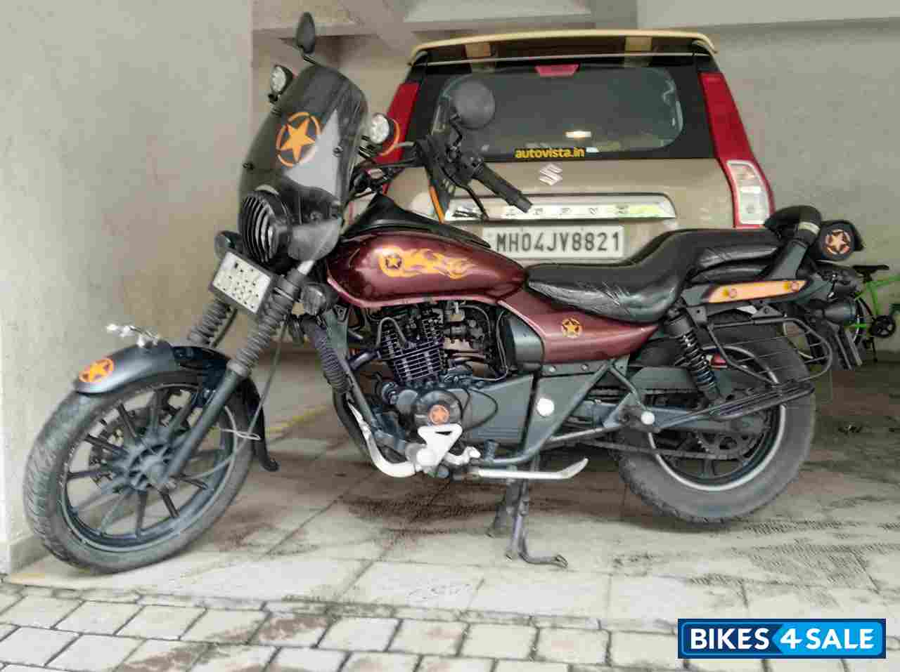 Maroon Bajaj Avenger Street 150