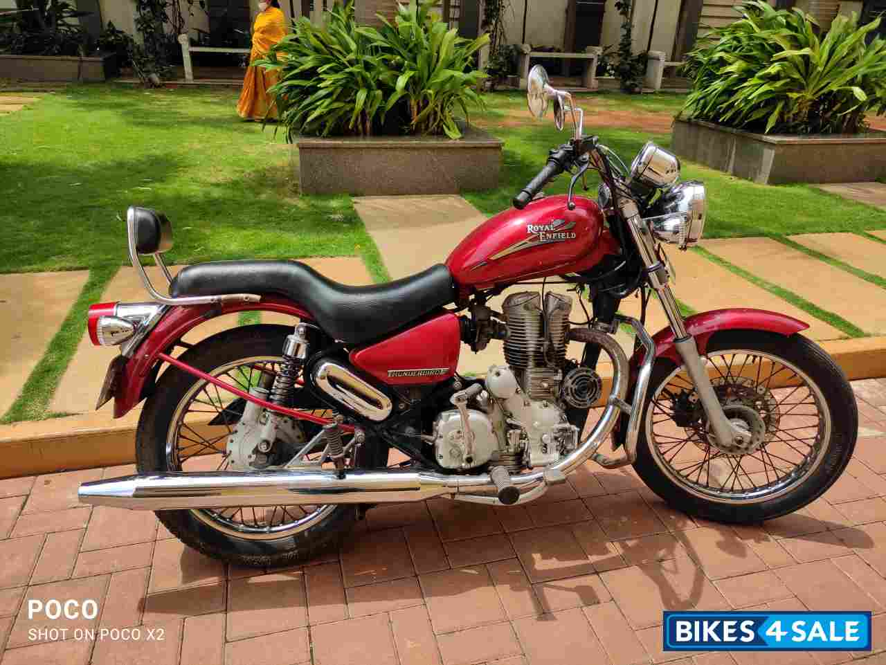 Red Royal Enfield Thunderbird