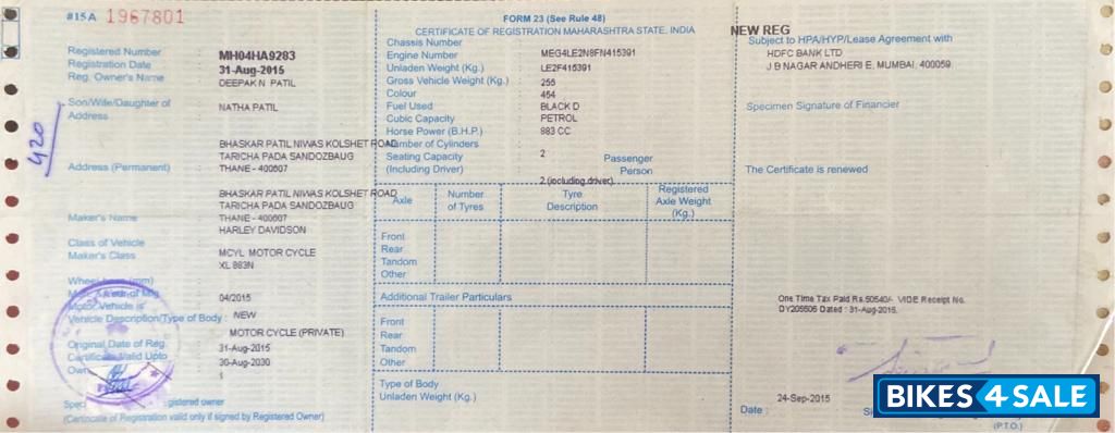 Harley Davidson Iron 883