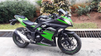 Green And Black Kawasaki Ninja 300R