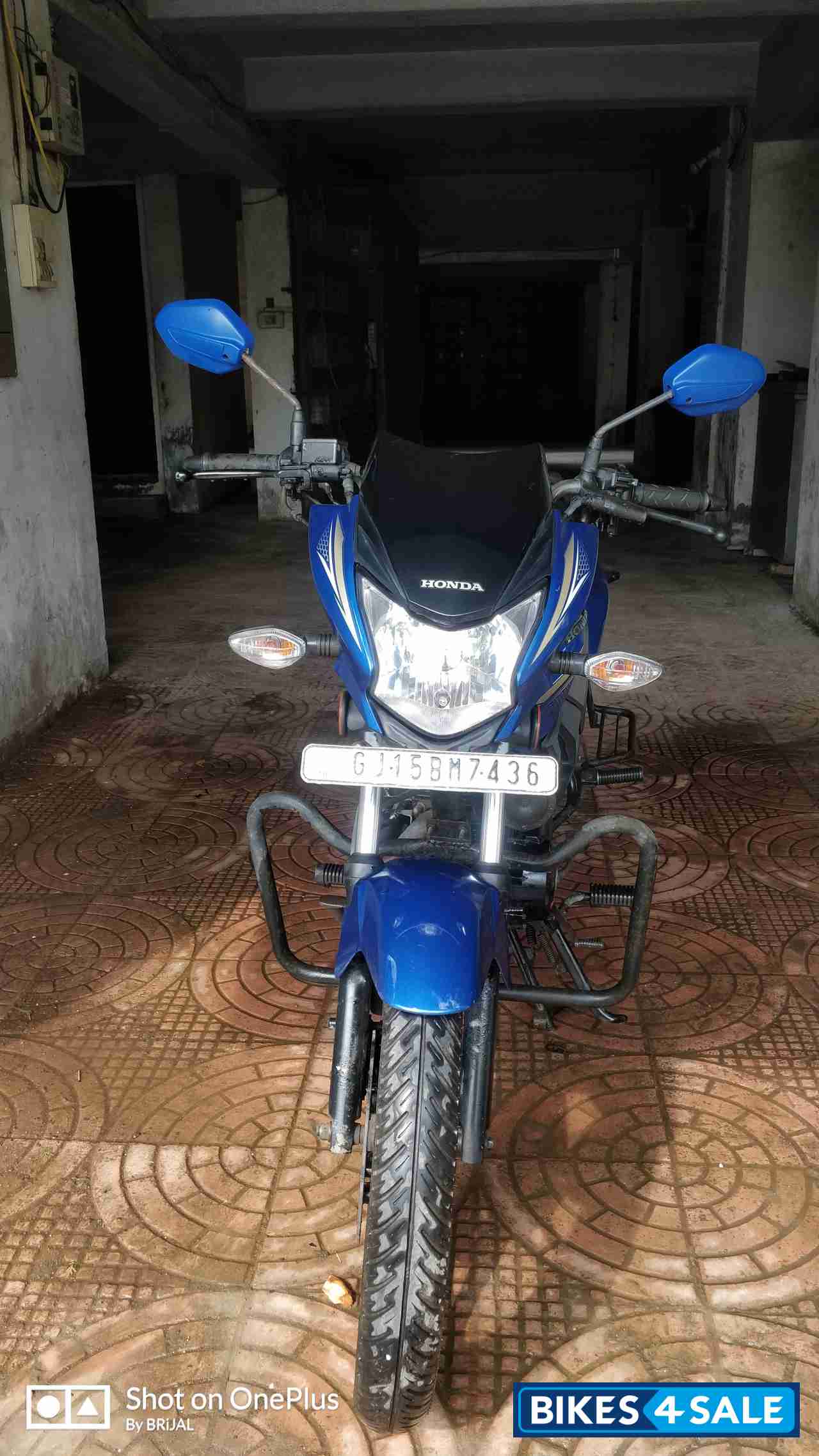 Blue Honda CB Shine SP