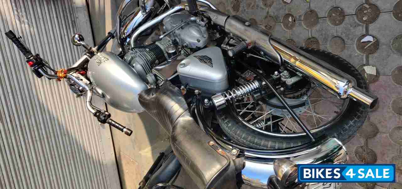 Silver Royal Enfield Bullet Electra