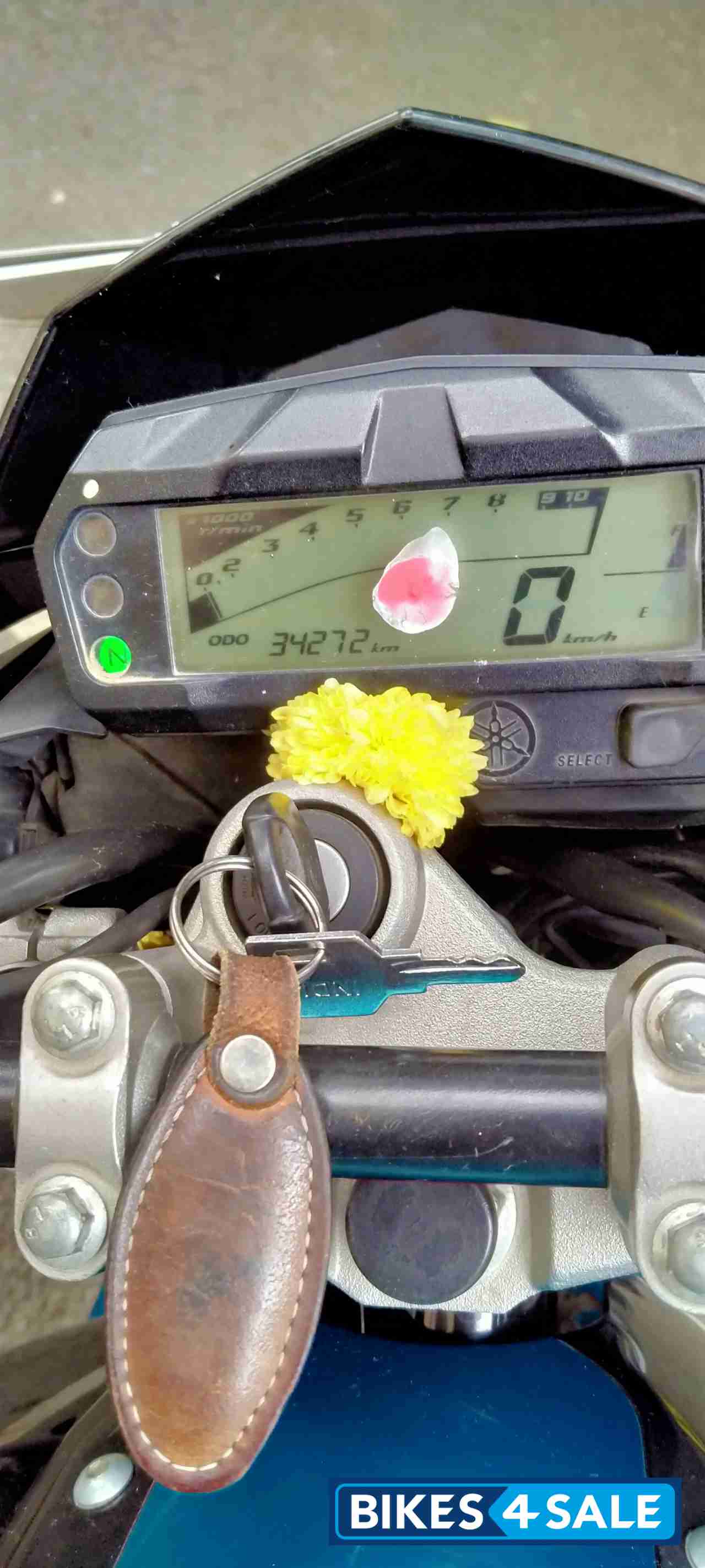 Black & Cyan Yamaha FZ-S FI V2