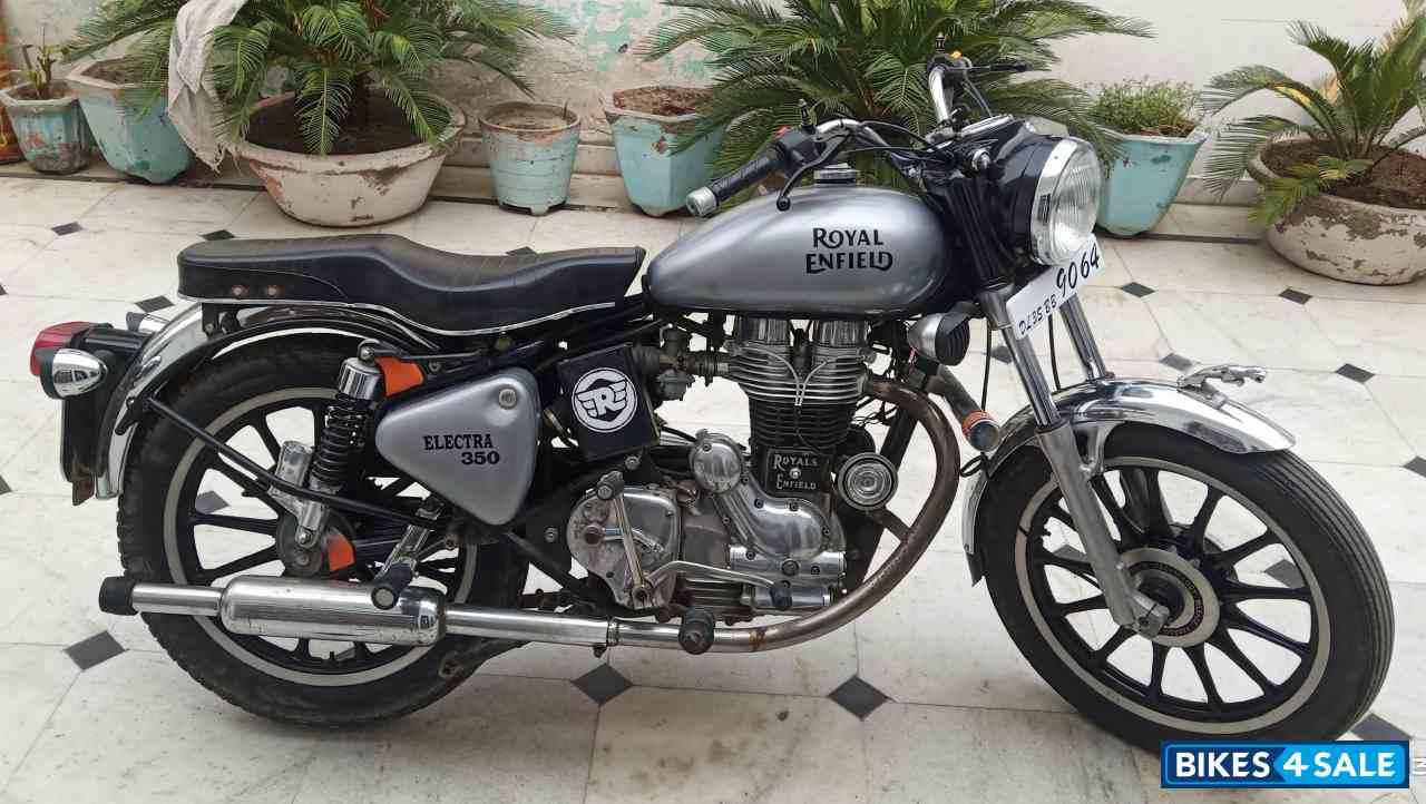 Silver Royal Enfield Bullet Electra