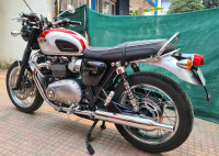 Cranberry Red And Silver Triumph Bonneville T120