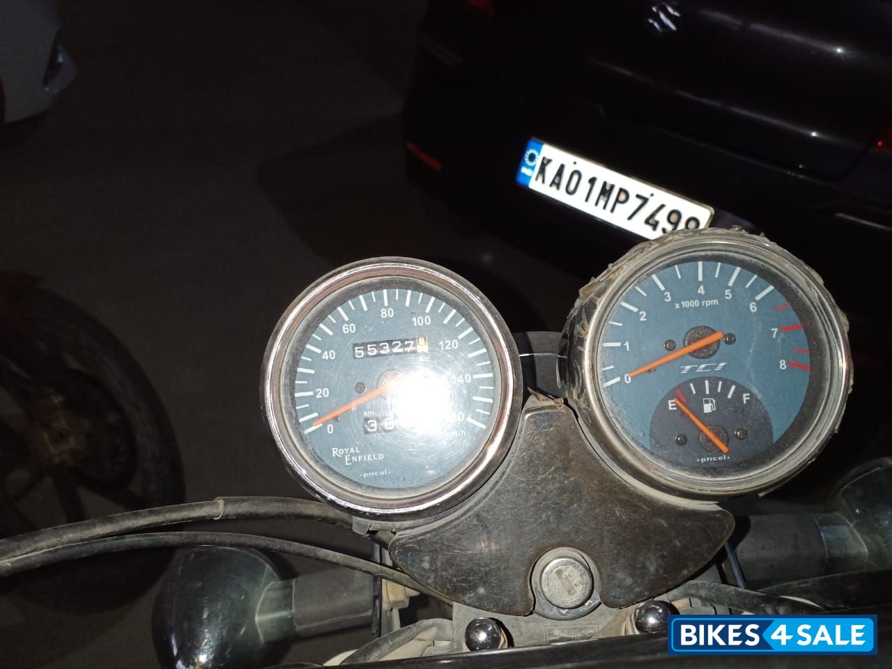 Black Royal Enfield Thunderbird