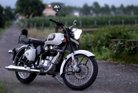Ash White Royal Enfield Classic 350 Single Channel BS6