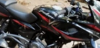Black And Red Bajaj Pulsar 220 DTSFi