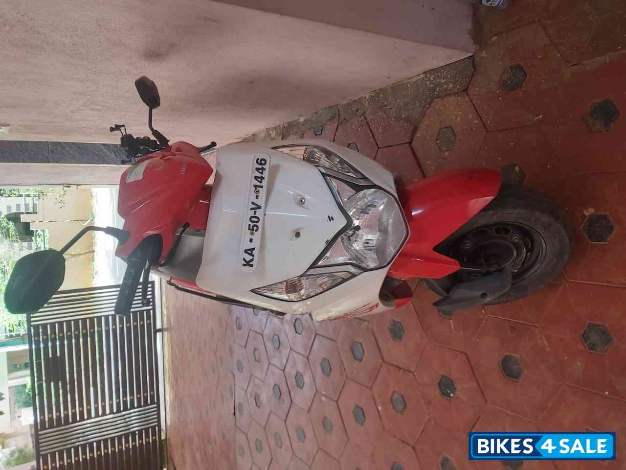White And Red Colour Honda Dio