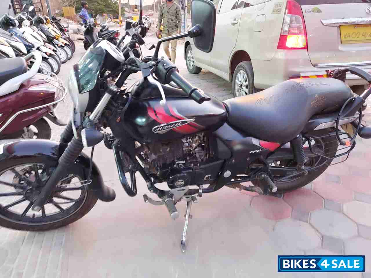 Black And Red Bajaj Avenger Street 220