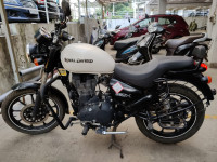 Whimsical White Royal Enfield Thunderbird X 350